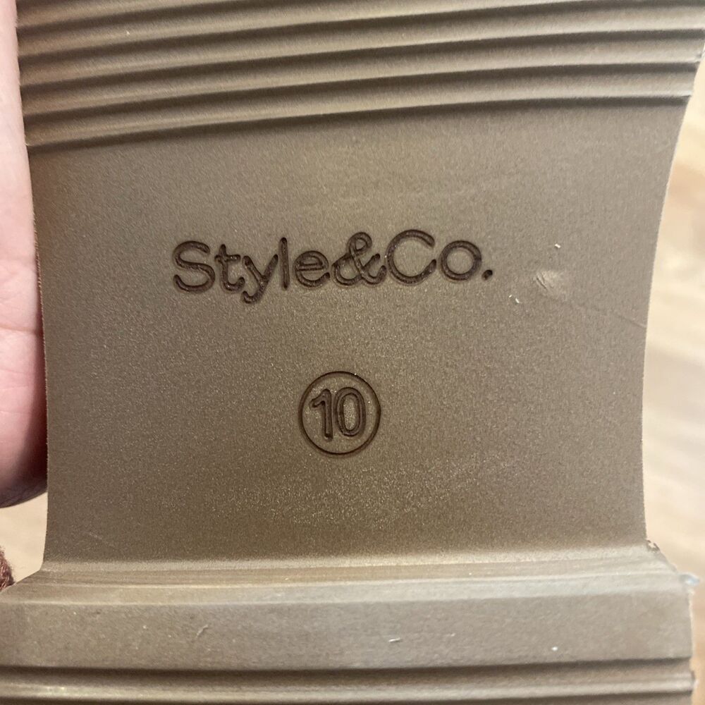 Style & Co Korri Pull-On Buckled Cold Weather Booties Chestnut Size 10M NIB - Picture 10 of 11